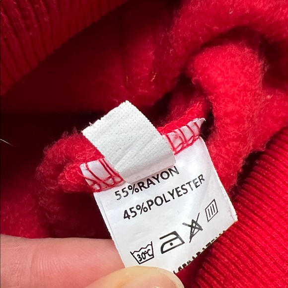 Red Zip-Up Hoodie Heavyweight Big Hood - Picture 5 of 8